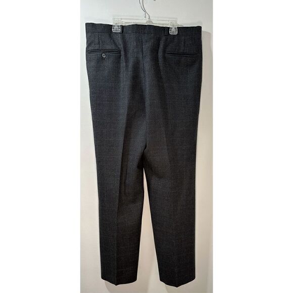 Berle men’s gray pleated wool dress pants size 36x30.  #35-0892 - Picture 2 of 5